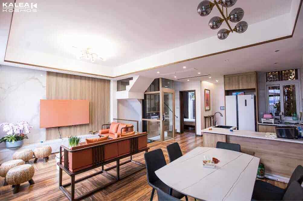 วิธีเลือกสีลิฟท์และสีตกแต่งบ้านให้เหมาะกับคุณ 28 lift-kalea-orange-brown-room-living